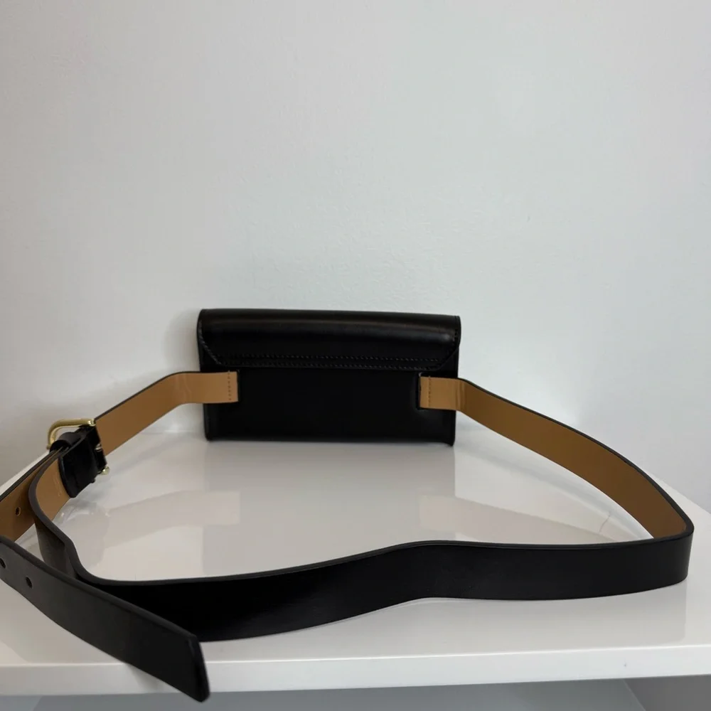 Kate Spade New York Black Leather Bow Belt Wallet Bag Fanny Pack L/XL NEW Travel - Picture 5 of 14